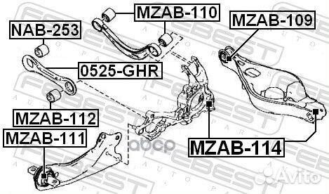 Сайлентблок mzab-111 mzab-111 Febest