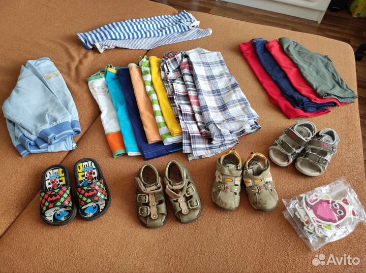 Детские вещи пакетом 1-2 года с обувью
