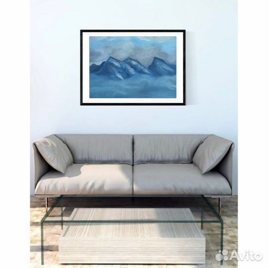 Картина маслом на холсте интерьерная пейзаж горы