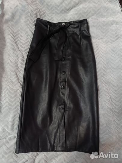 Юбка эко кожа