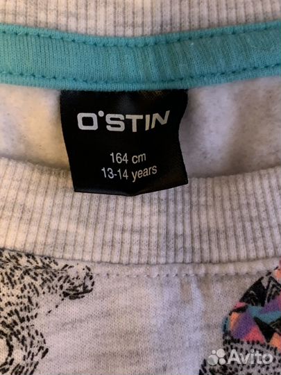 Свитшот серый с принтом