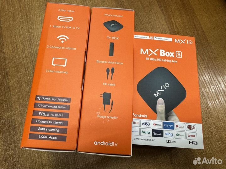 Смарт тв приставка MX10 4К ultra HD BOX