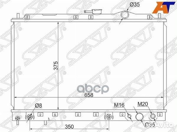 Радиатор Mitsubishi Galant 87-92 SG-MC0002-E3 Sat