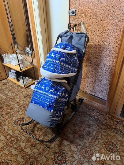 Зимние санки-коляска Ника Galaxy