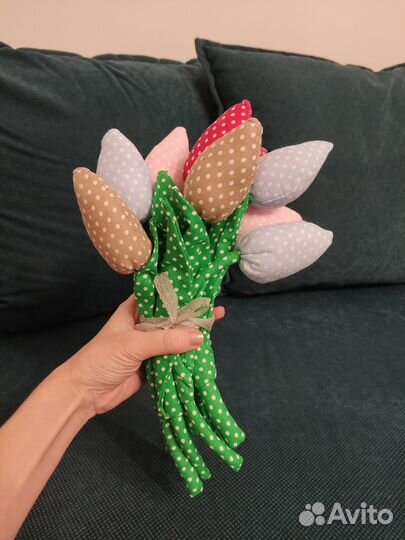 Текстильные тюльпаны Тильда