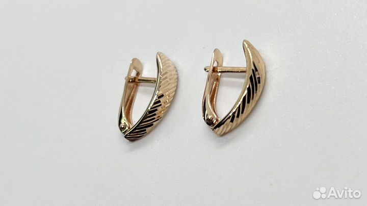 Золотые серьги 585 пробы