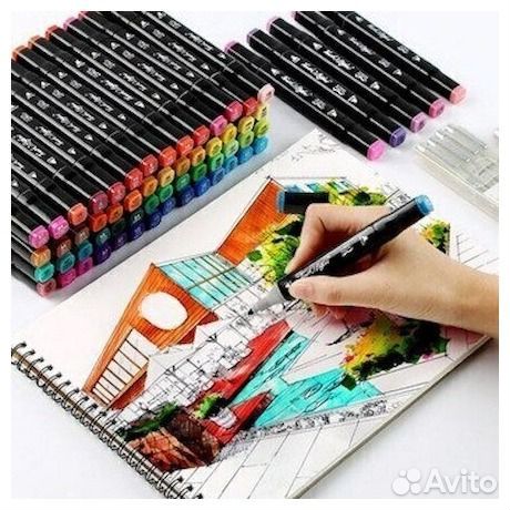 Маркеры для скетчинга 168 штук