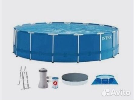 Каркасный бассейн intex бу