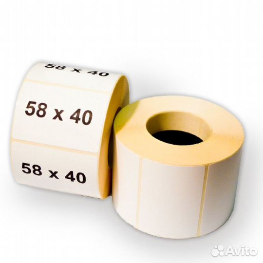 Термоэтикетки 58х40 75*120 58х60 30х20 43х25 58*90