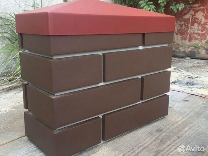 Пикс панель имитирующая кирпичный столб забора