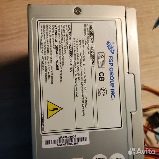 Блок питания для пк FSP 350W