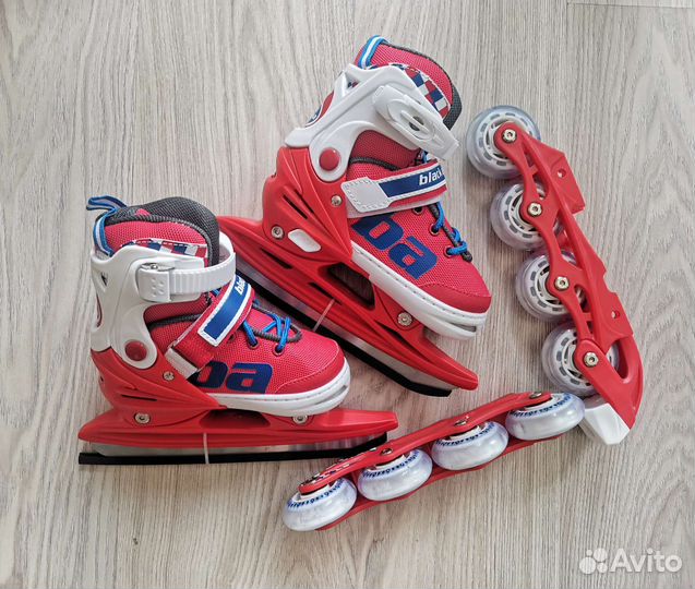 Коньки ролики 31-34 2в1 раздвижные, новые