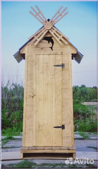 Дачный туалет с лебедем жтж 374