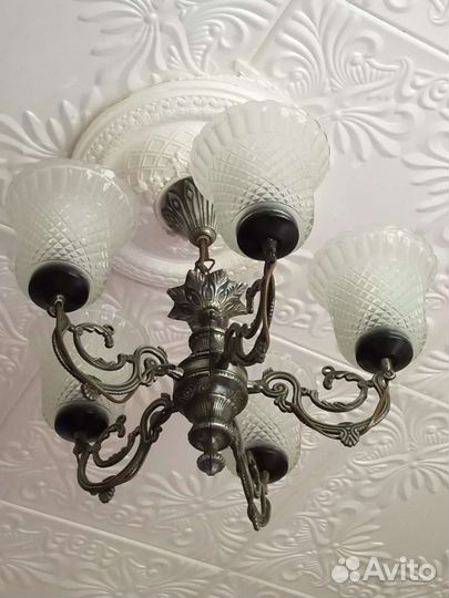 Люстра потолочная бу СССР, вес 5-6кг