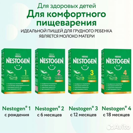 Детская смесь nestogen 1,2,3,4