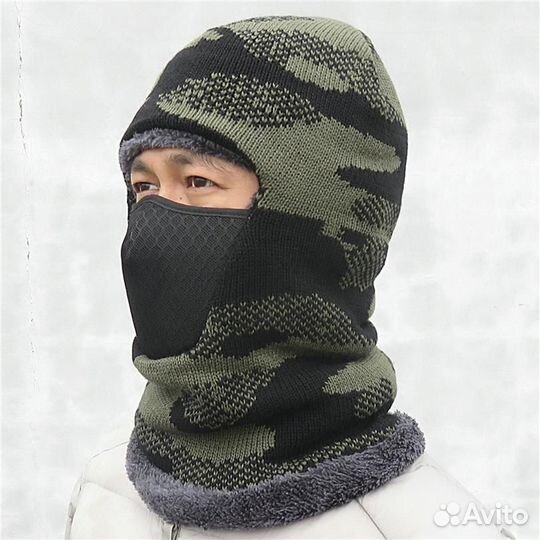 Зимняя полнолицевая балаклава (маска) на флисе