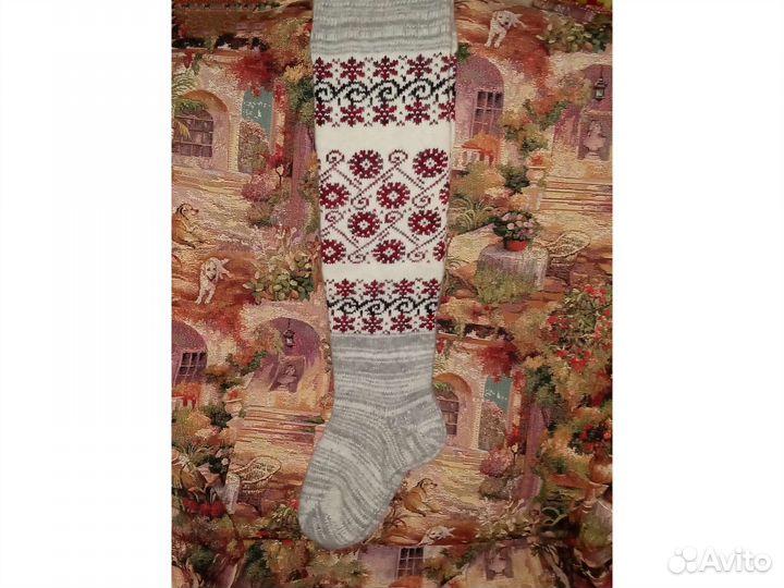 Новые чулки из натуральной шерсти, шерстяные чулки