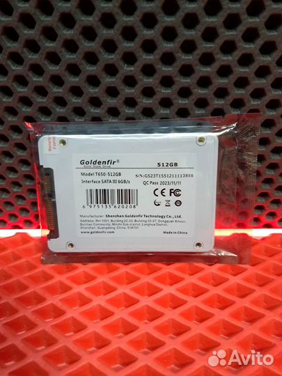SSD Goldenfir SATA 512gb новый гарантия