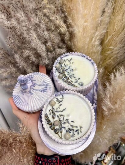 Свечи ручной работы, вазочки