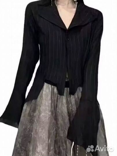 Рубкашка y2k с длинным рукавом