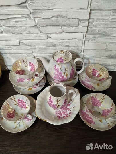 Чайный сервис фарфор СССР Новый. Дулево