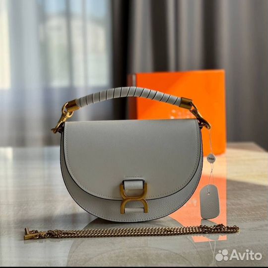 Сумка женская Chloe кожаная белая