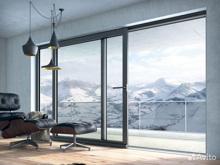 Панорамные окна под ключ. Оконные порталы