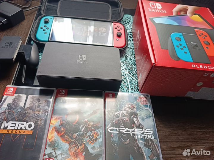 Nintendo Switch oled с играми