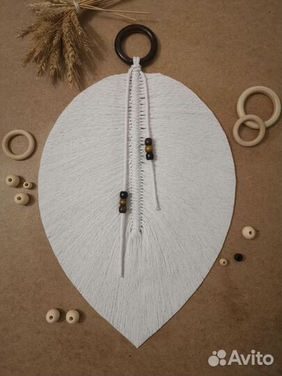 Панно лист макраме