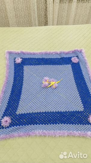 Плед детский вязаный