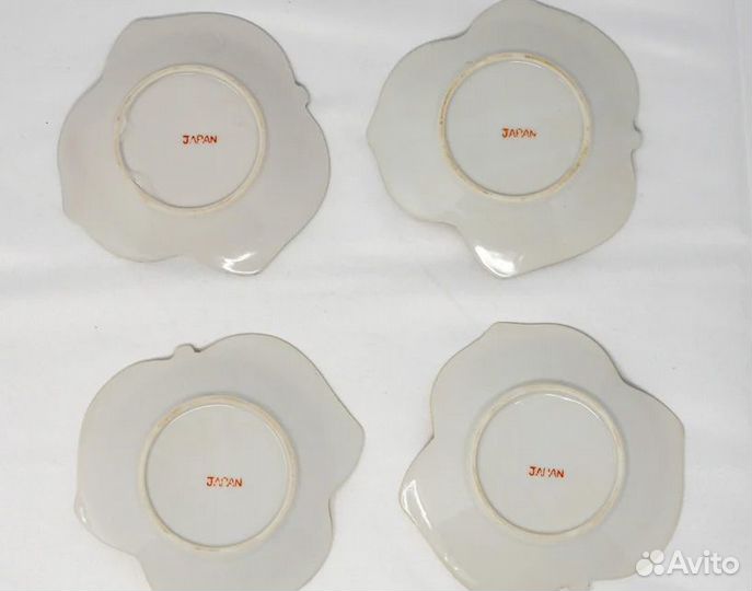 4 японские мини-тарелочки, винтаж, Фрагонар