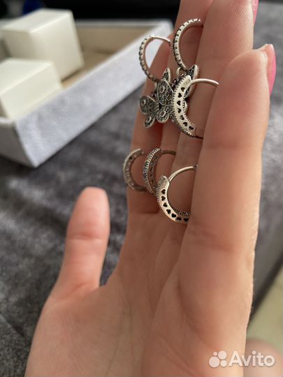 Сережки серебро 925