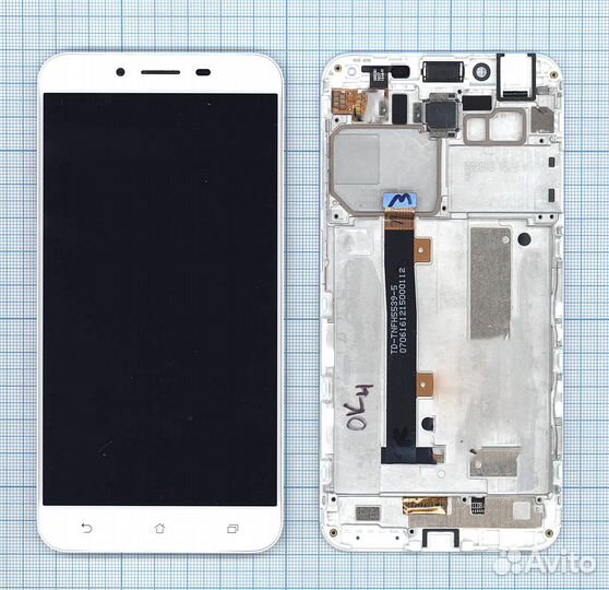 Модуль Asus ZenFone 3 Max ZC520TL белый с рамкой