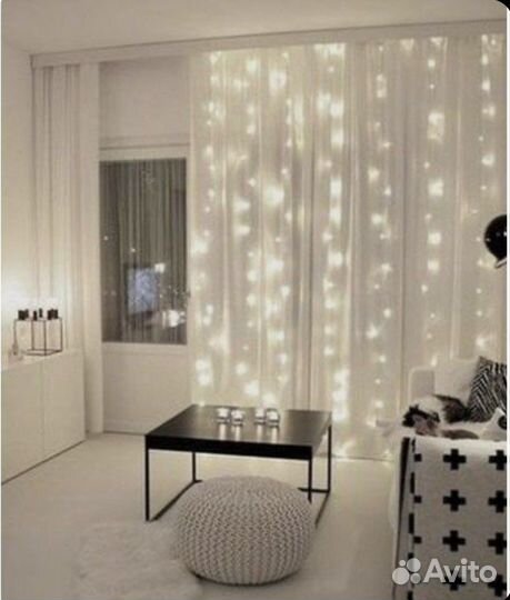 Гирлянда занавес штора