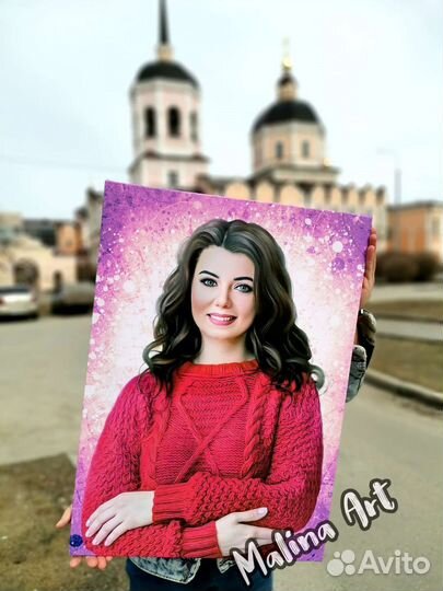 Портрет на холсте по фото на заказ