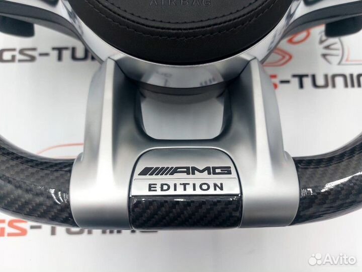 Руль Mercedes 63 AMG Edition карбон круиз подушка