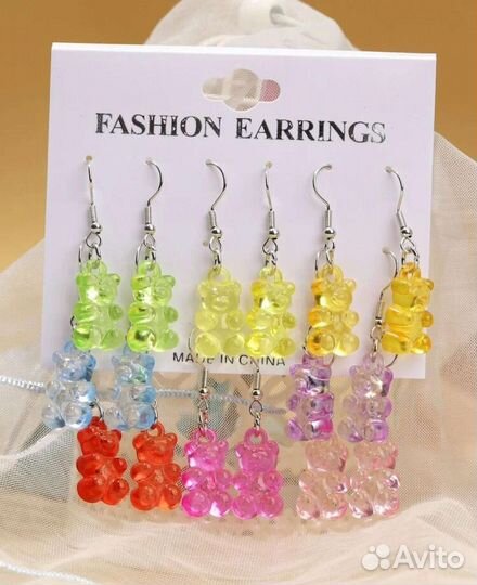 Сережки мишки