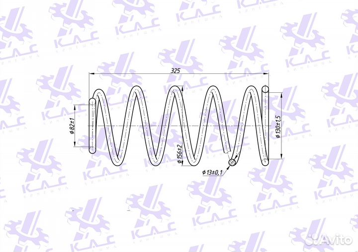 Пружина (2 шт.) передней подвески Ford Focus 3