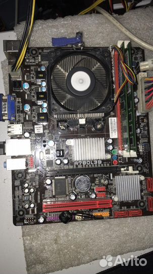 Комплект - мать, проц, память, кулер ам3