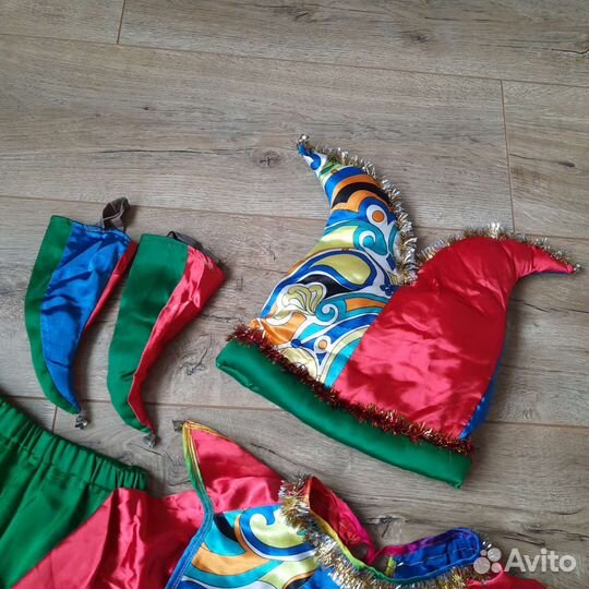 Новогодний костюм детский Петрушка, клоун