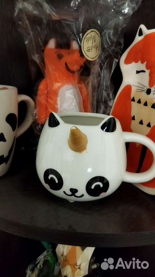 Лисы и панды, кот