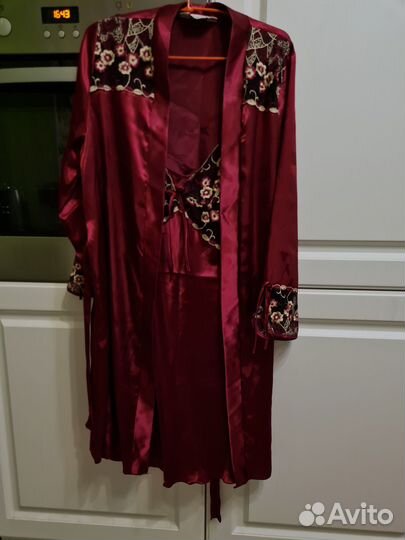 Халат женский шелковый