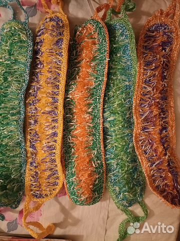 Мочалки ручной вязки