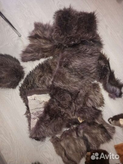 Обрезки меха енота. Норки