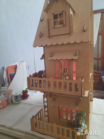 Кукольный домик с мебелью polli дк-1