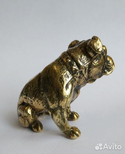 Английский бульдог статуэтка,бронза,тяжелая