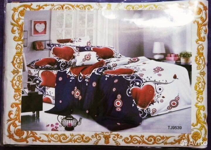 Постельное белье евро размер темно синий цвет