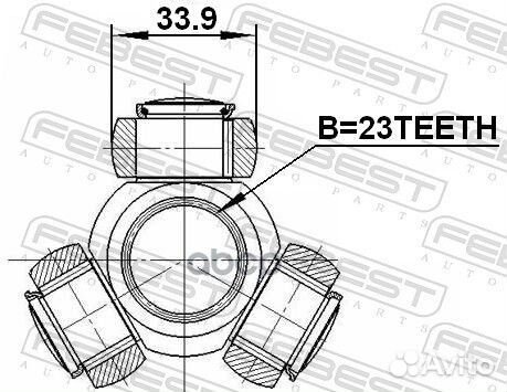 Трипоид ШРУСа ford focus II CB4 2008-2011 2116