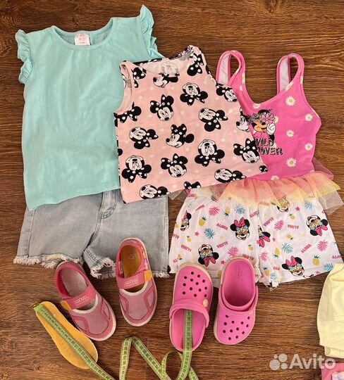 Пакет летних вещей на девочку 3-5 лет