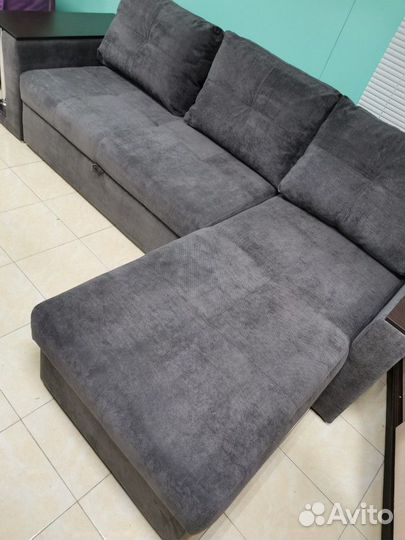 Диван угловой серый